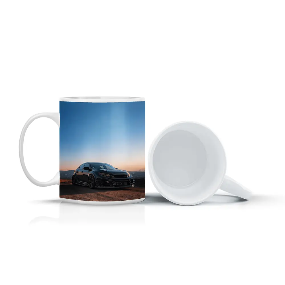 Black Honda Civic Type R Sunset Sky – Mugs