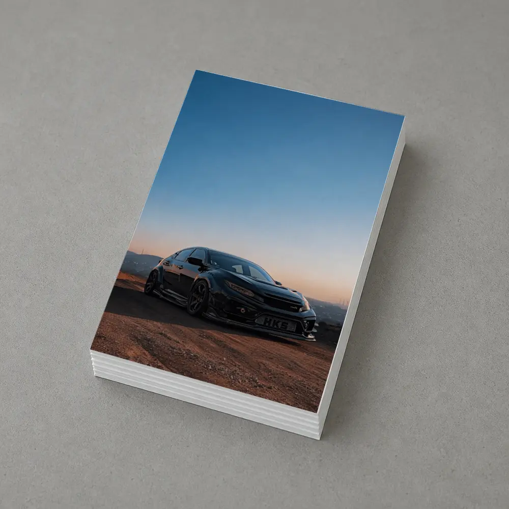 Black Honda Civic Type R Sunset Sky – Postcards