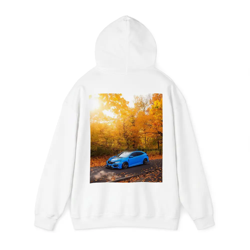 Honda Civic Blue Car Autumn Forest – Hoodies