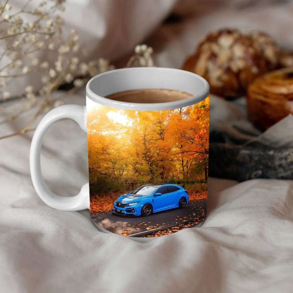 Honda Civic Type R Blue Autumn Forest – Mugs
