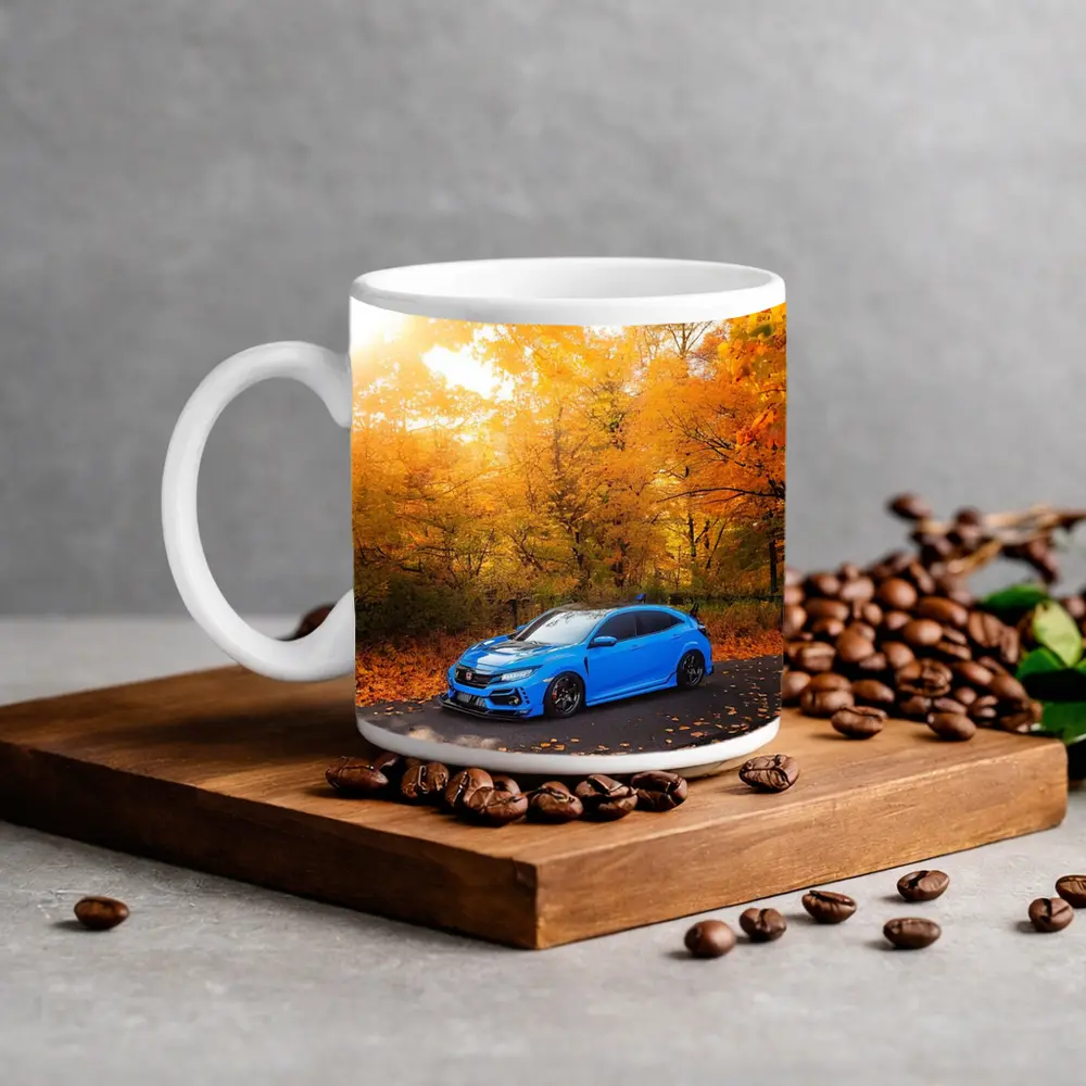 Honda Civic Type R Blue Autumn Forest – Mugs