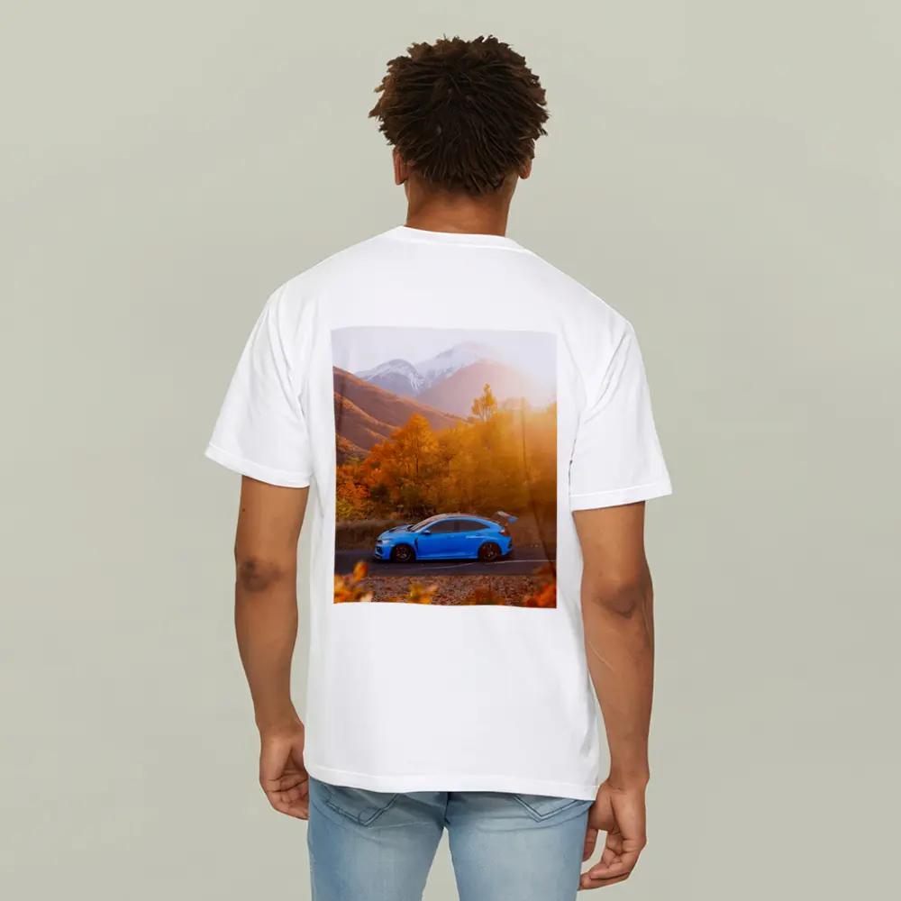 Honda Civic Type R Blue Autumn Mountains – T-Shirts