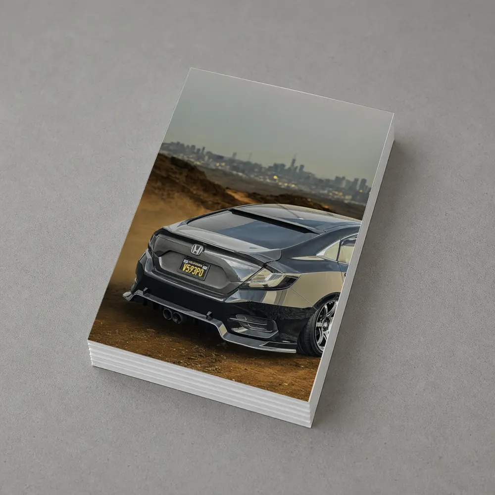 Honda Civic Slammed Build City Skyline – Postcards