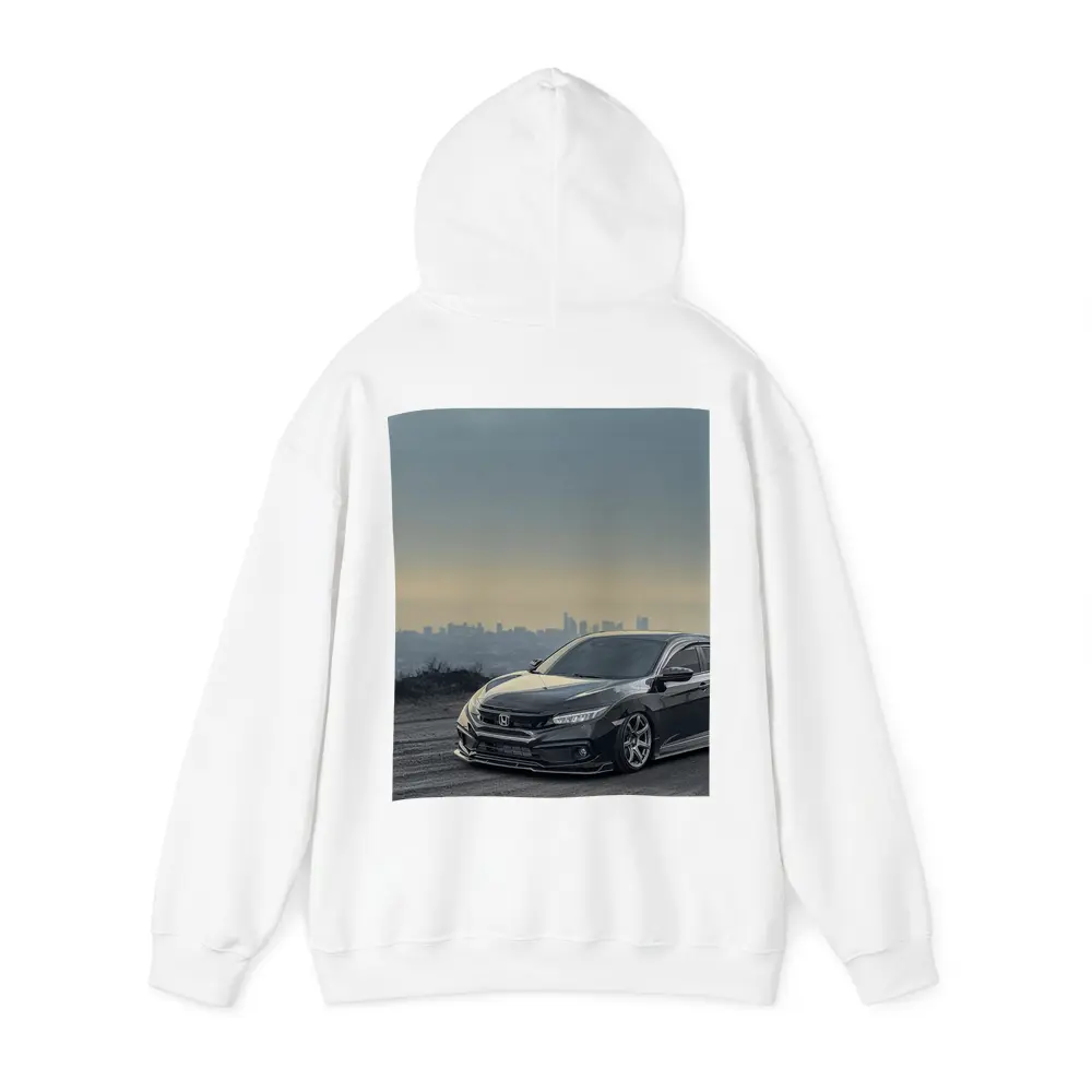 Honda Civic Black Stance City Skyline Dusk – Hoodies