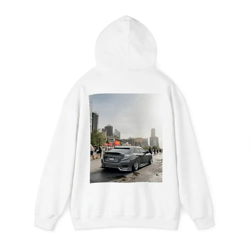 Honda Civic Grey Slammed City Street – Hoodies