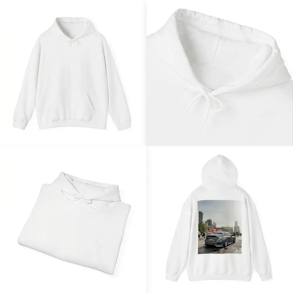 Honda Civic Grey Slammed City Street – Hoodies