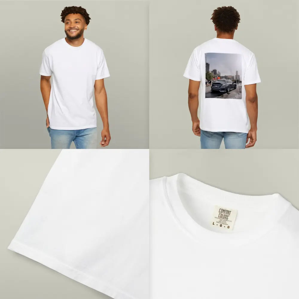 Honda Civic Grey Slammed City Street – T-Shirts
