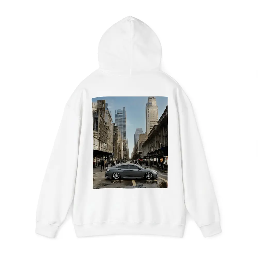 Honda Civic Grey Car City Street – Hoodies