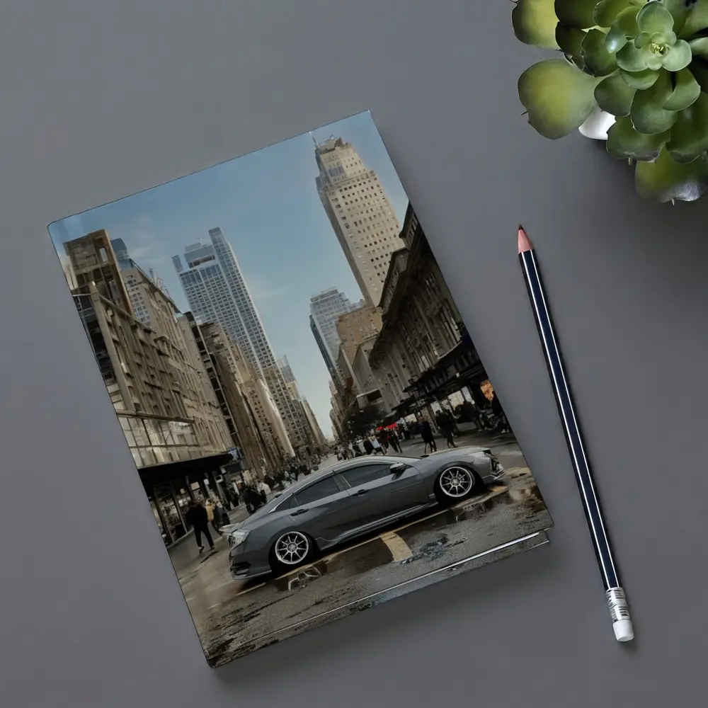 Honda Civic Grey Car City Street – Notebooks