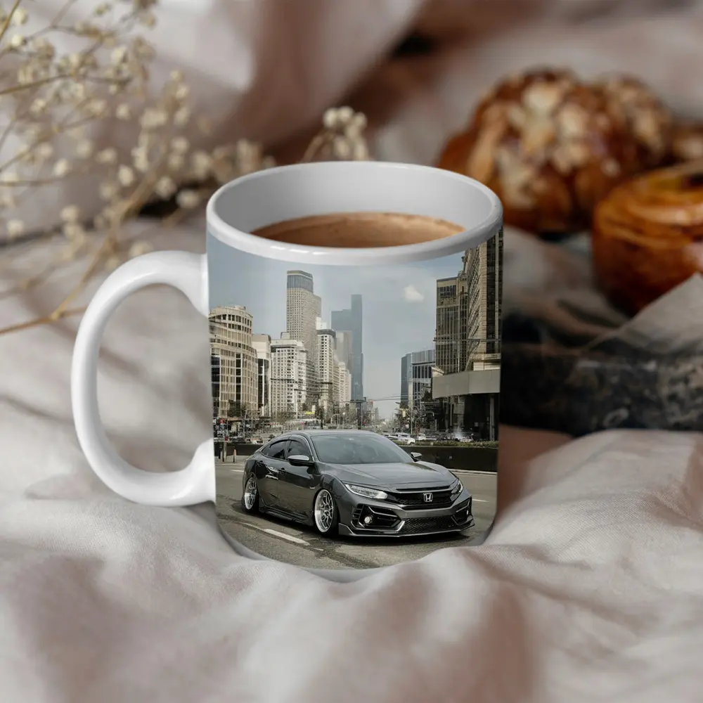 Honda Civic Stance City Street Urban Scene – Mugs