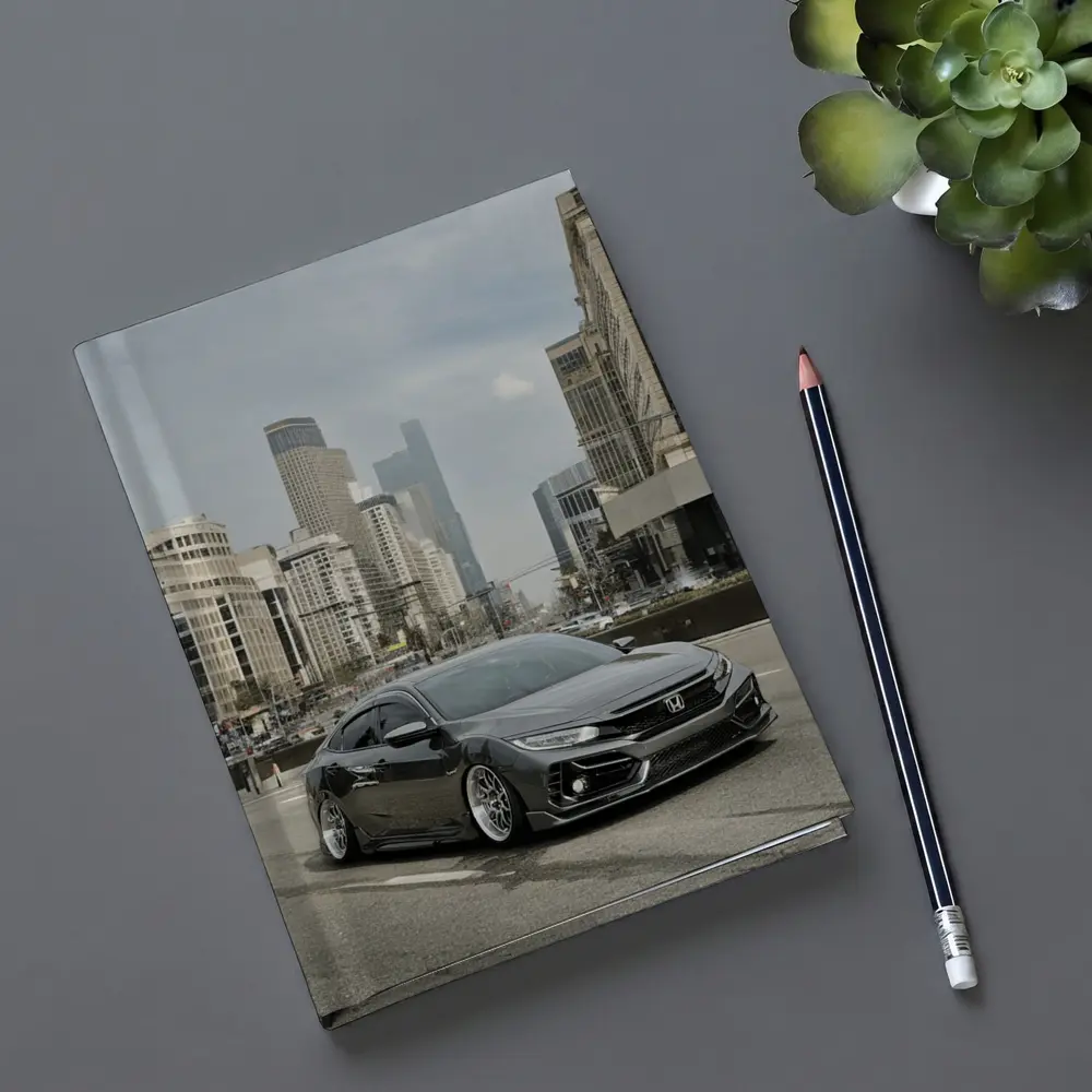 Honda Civic Stance City Street Urban Scene – Notebooks