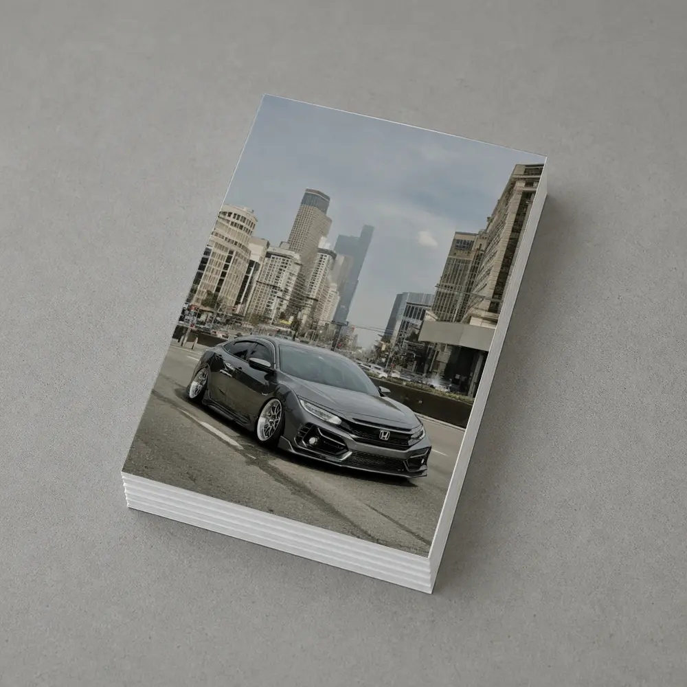 Honda Civic Stance City Street Urban Scene – Postcards