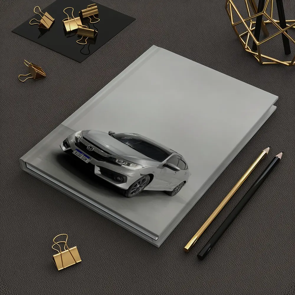 Honda Civic Silver Car White Studio Background – Notebooks