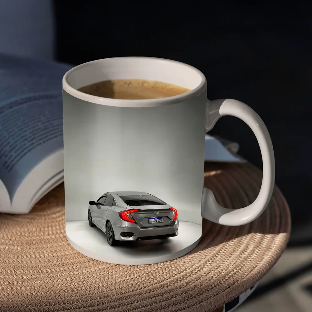Honda Civic Gray Rear Studio Shot – Mugs