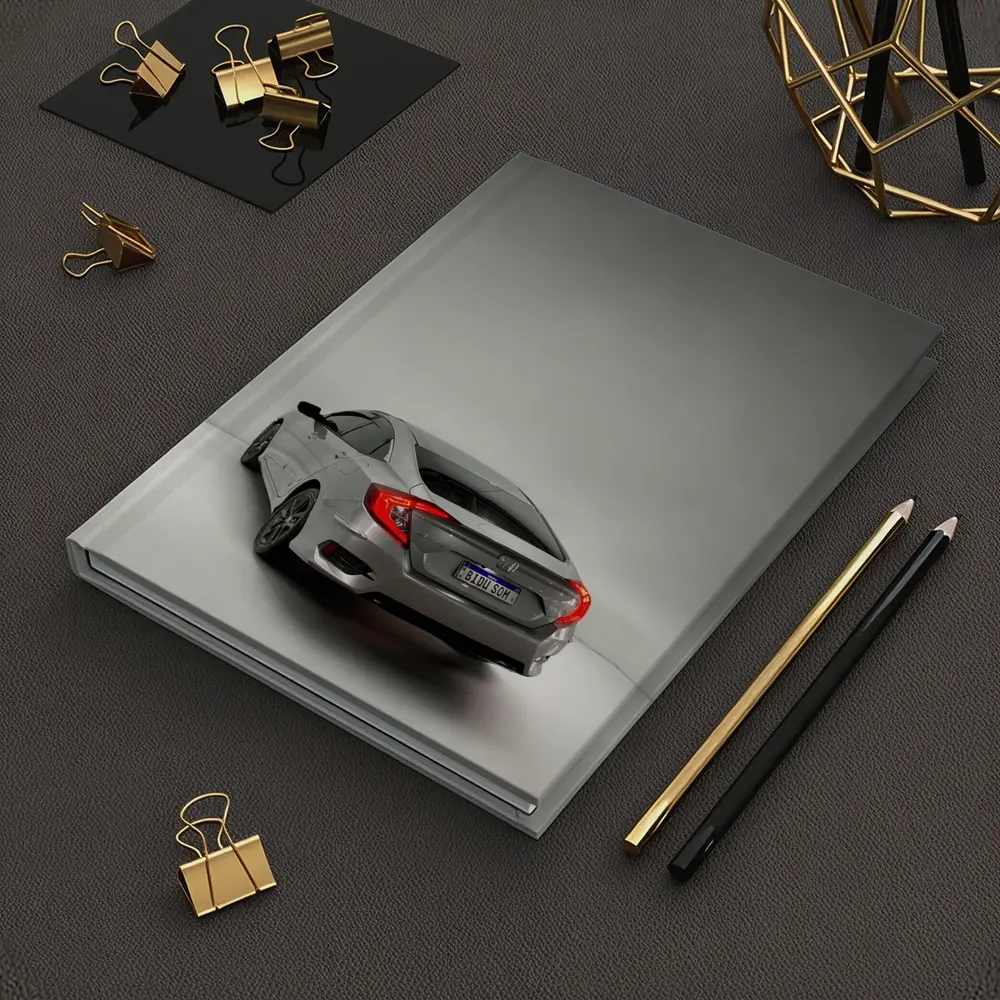 Honda Civic Gray Rear Studio Shot – Notebooks