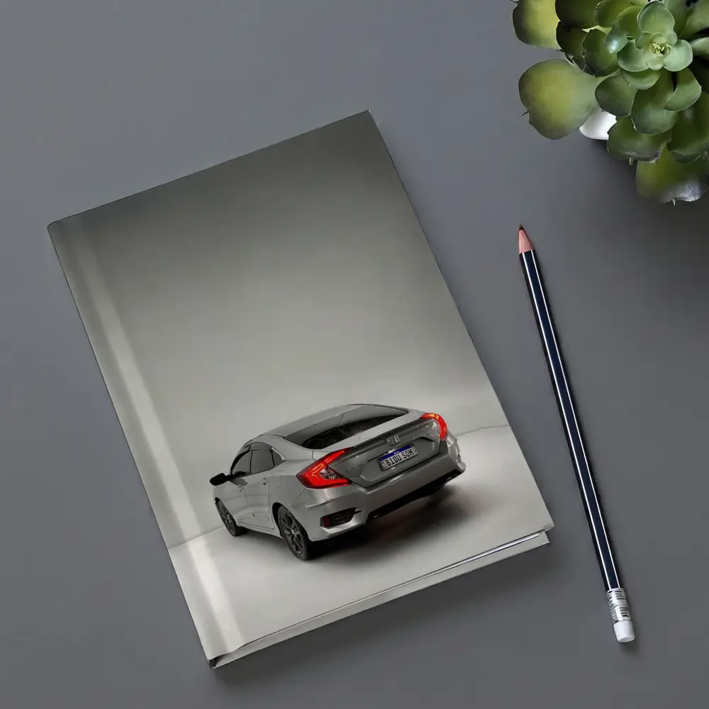 Honda Civic Gray Rear Studio Shot – Notebooks