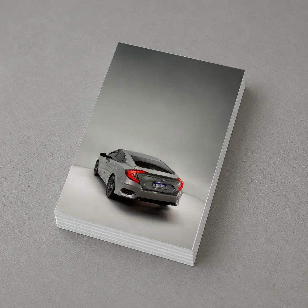 Honda Civic Gray Rear Studio Shot – Postcards