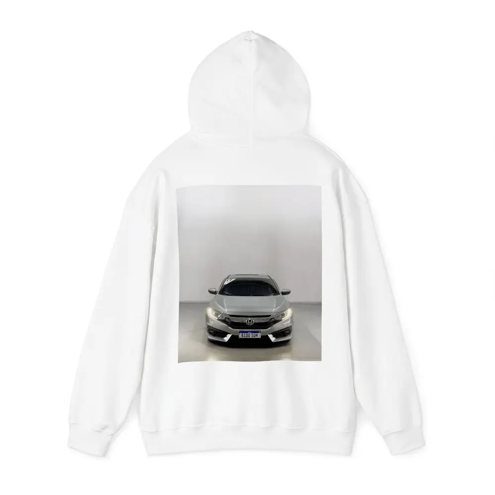 Honda Civic Silver Front View White Background – Hoodies