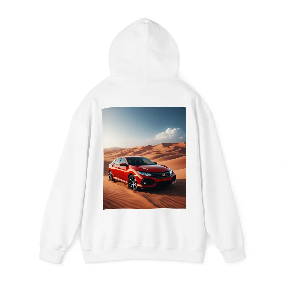 Honda Civic Red Car Desert Dunes – Hoodies