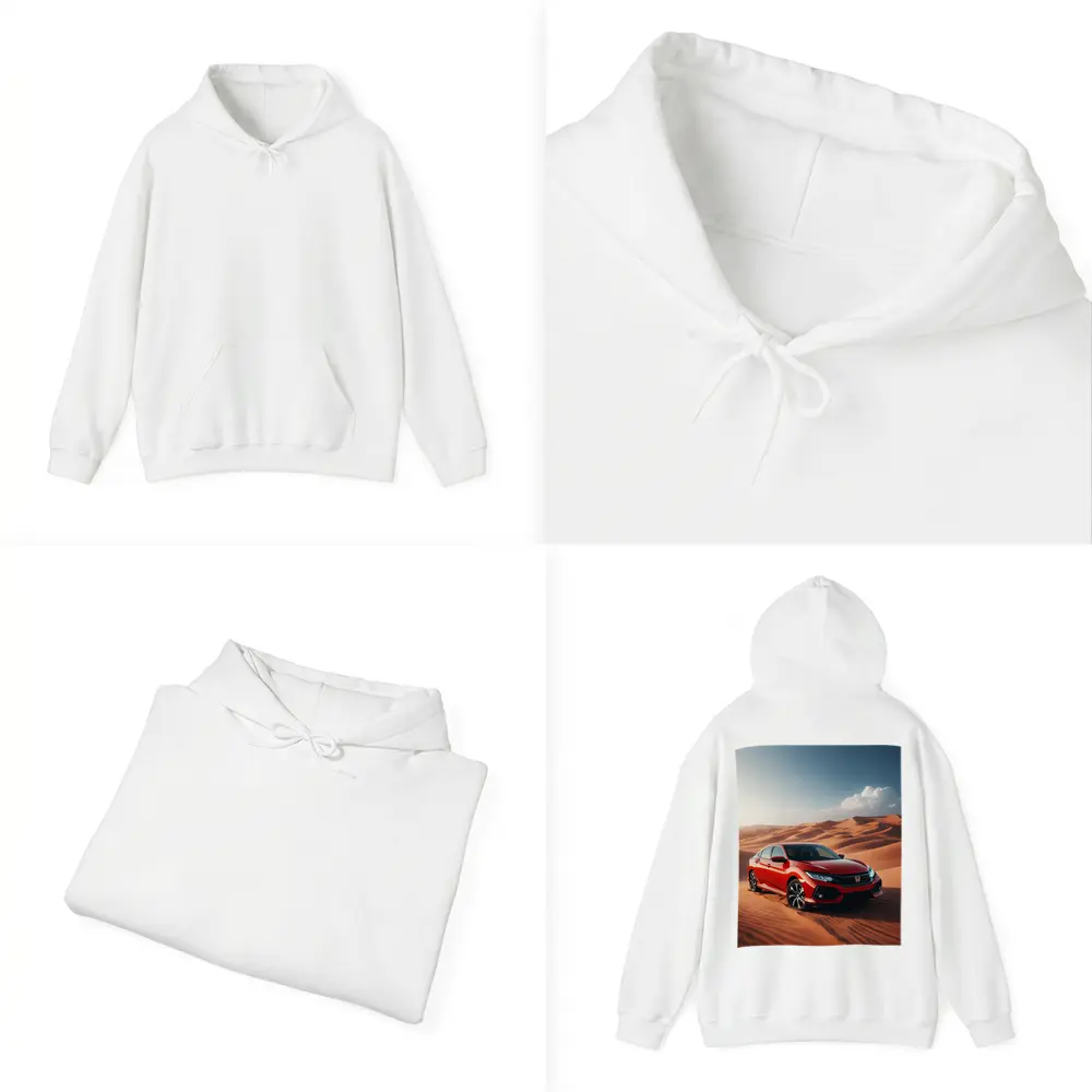 Honda Civic Red Car Desert Dunes – Hoodies