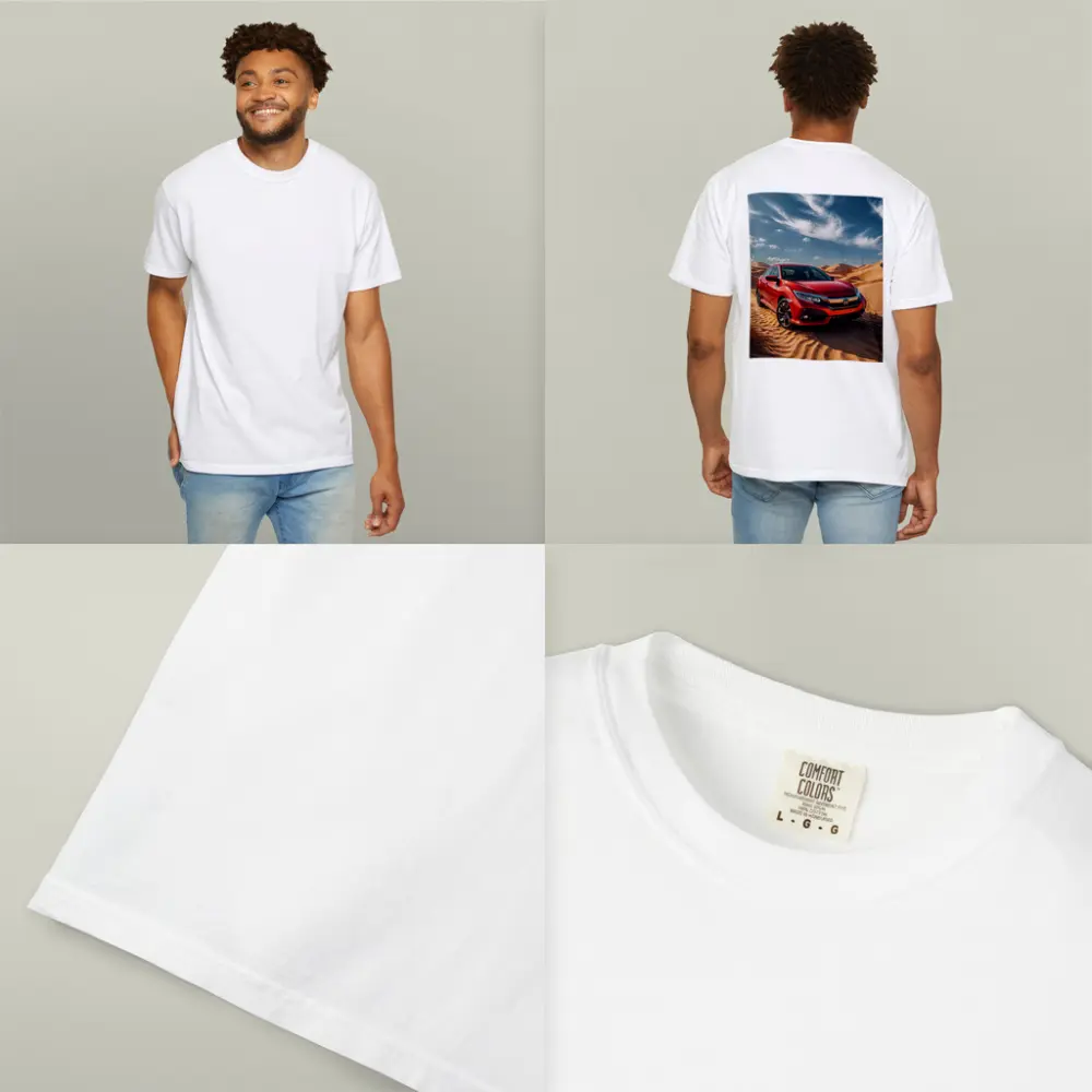 Honda Civic Red Car Desert Sand Dunes – T-Shirts