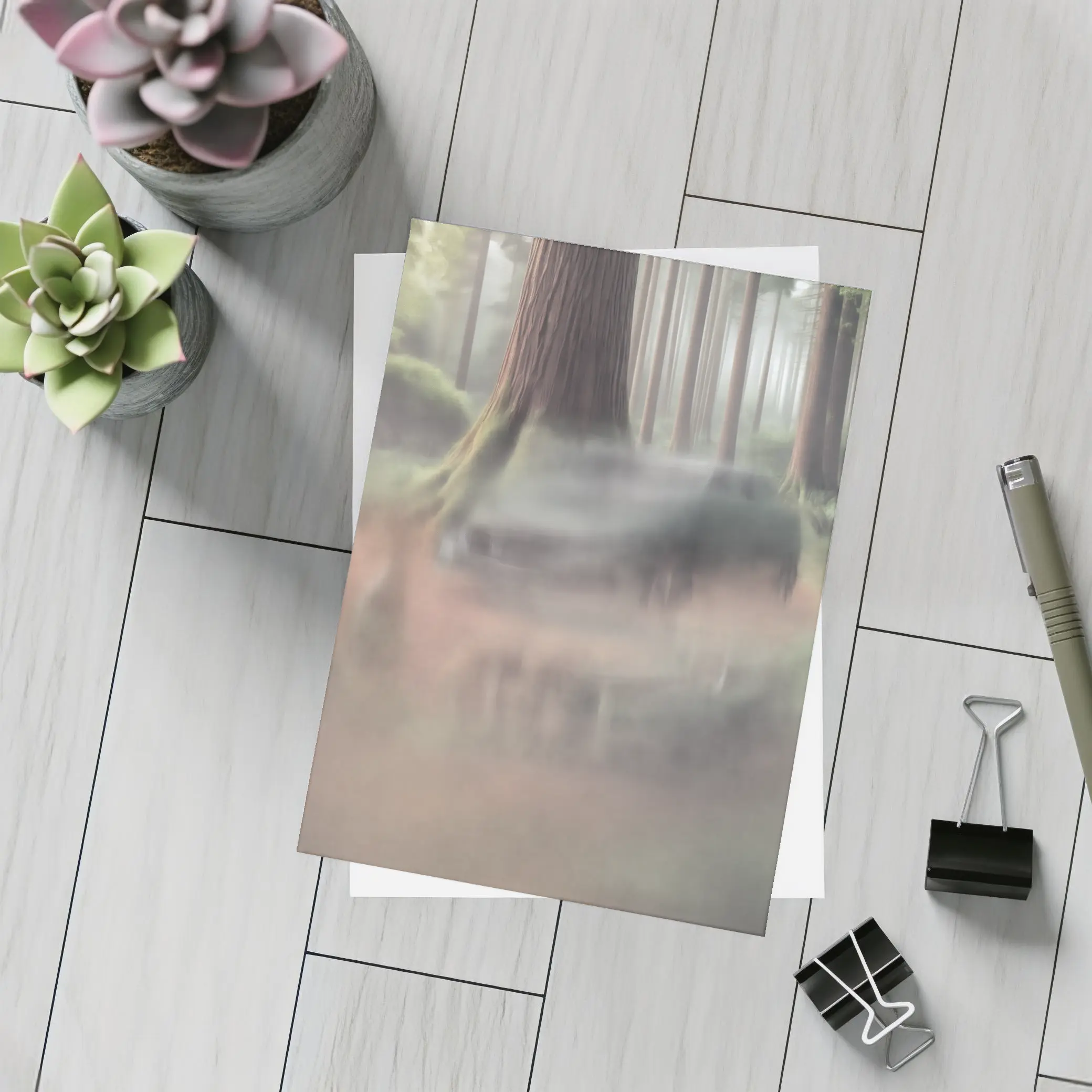 Honda Civic Misty Forest Dreamy Blur – Postcards
