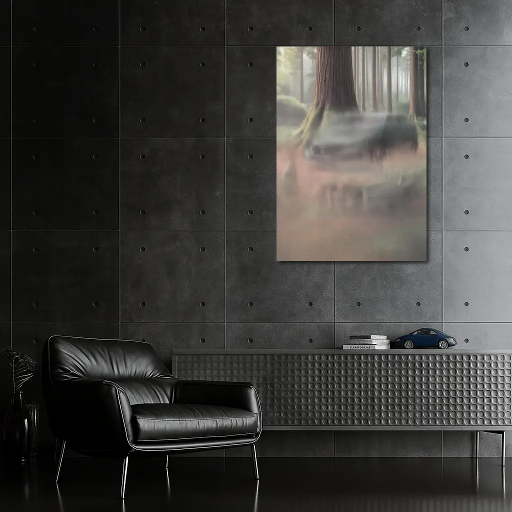 Honda Civic Misty Forest Dreamy Blur – Wall Art
