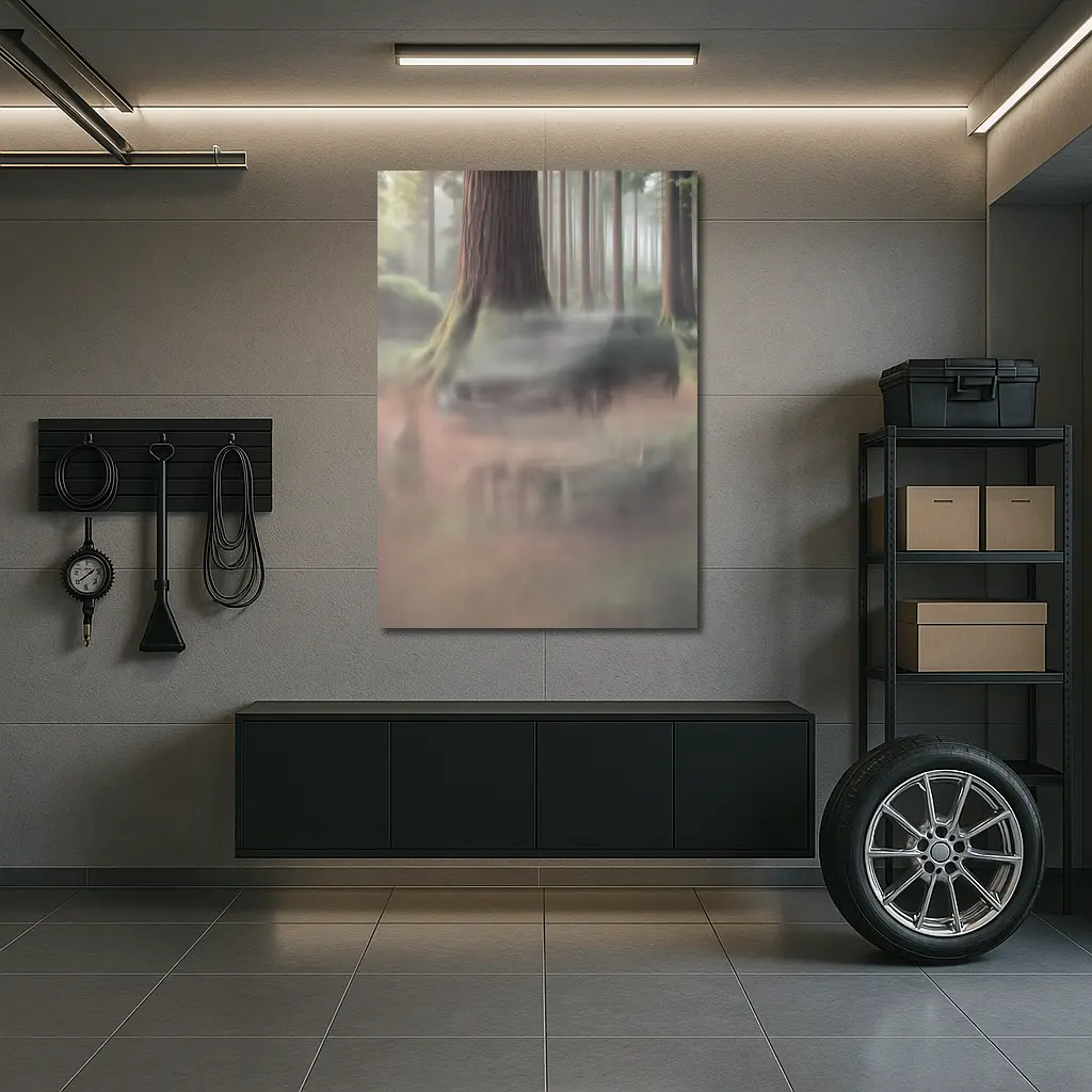 Honda Civic Misty Forest Dreamy Blur – Wall Art