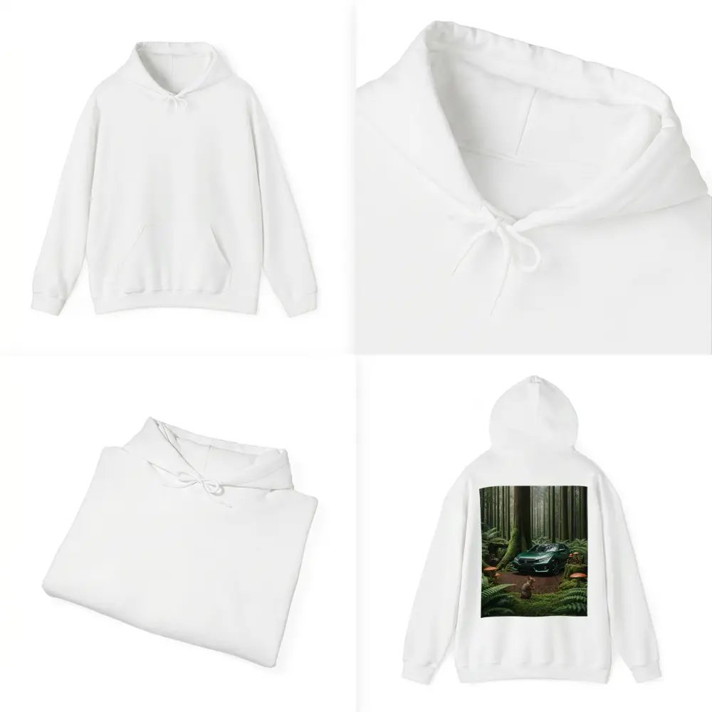 Honda Civic Green Forest Squirrel Scene – Hoodies