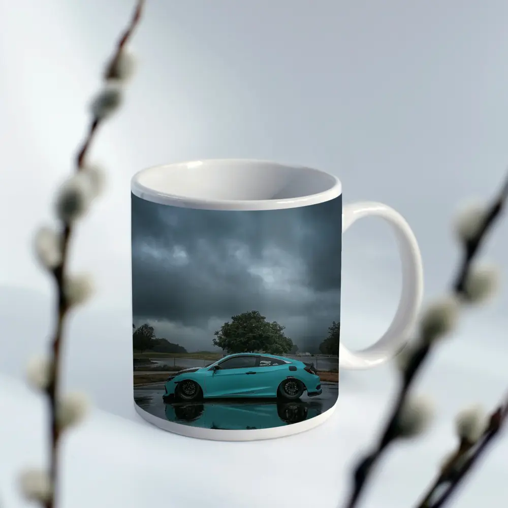 Honda Civic Coupe Rainy Storm Clouds – Mugs
