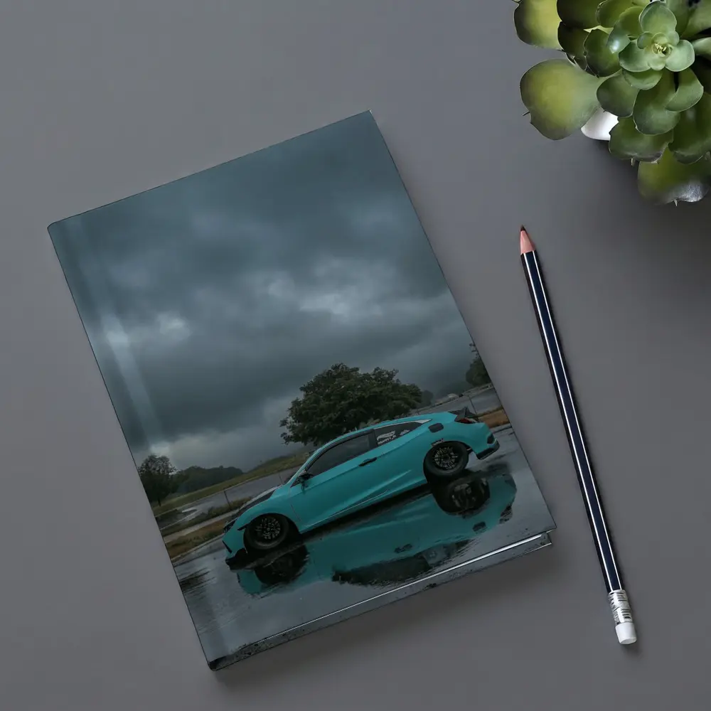 Honda Civic Coupe Rainy Storm Clouds – Notebooks