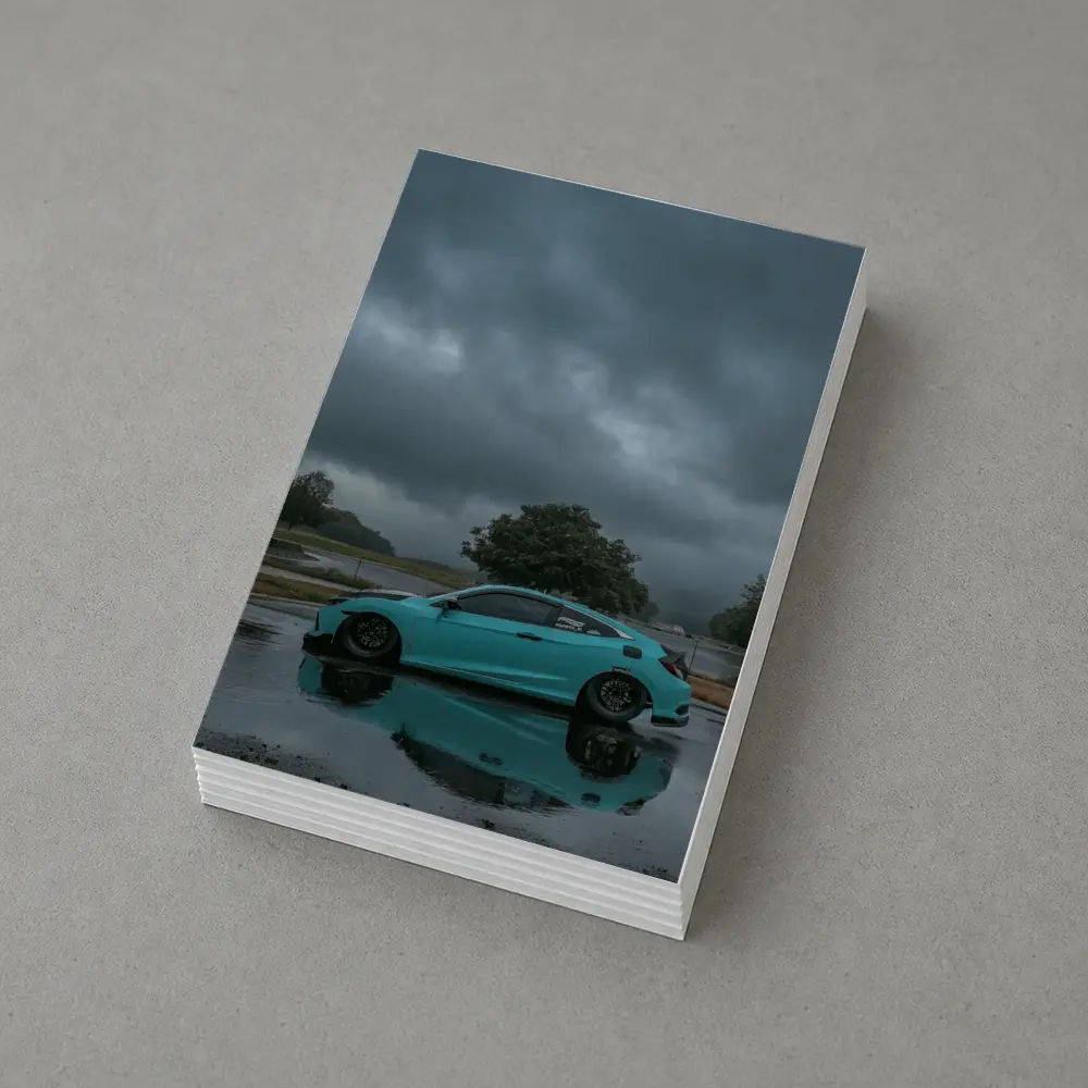 Honda Civic Coupe Rainy Storm Clouds – Postcards