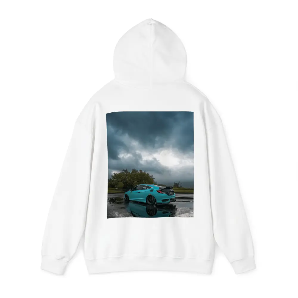 Honda Civic Coupe Teal Storm Clouds – Hoodies