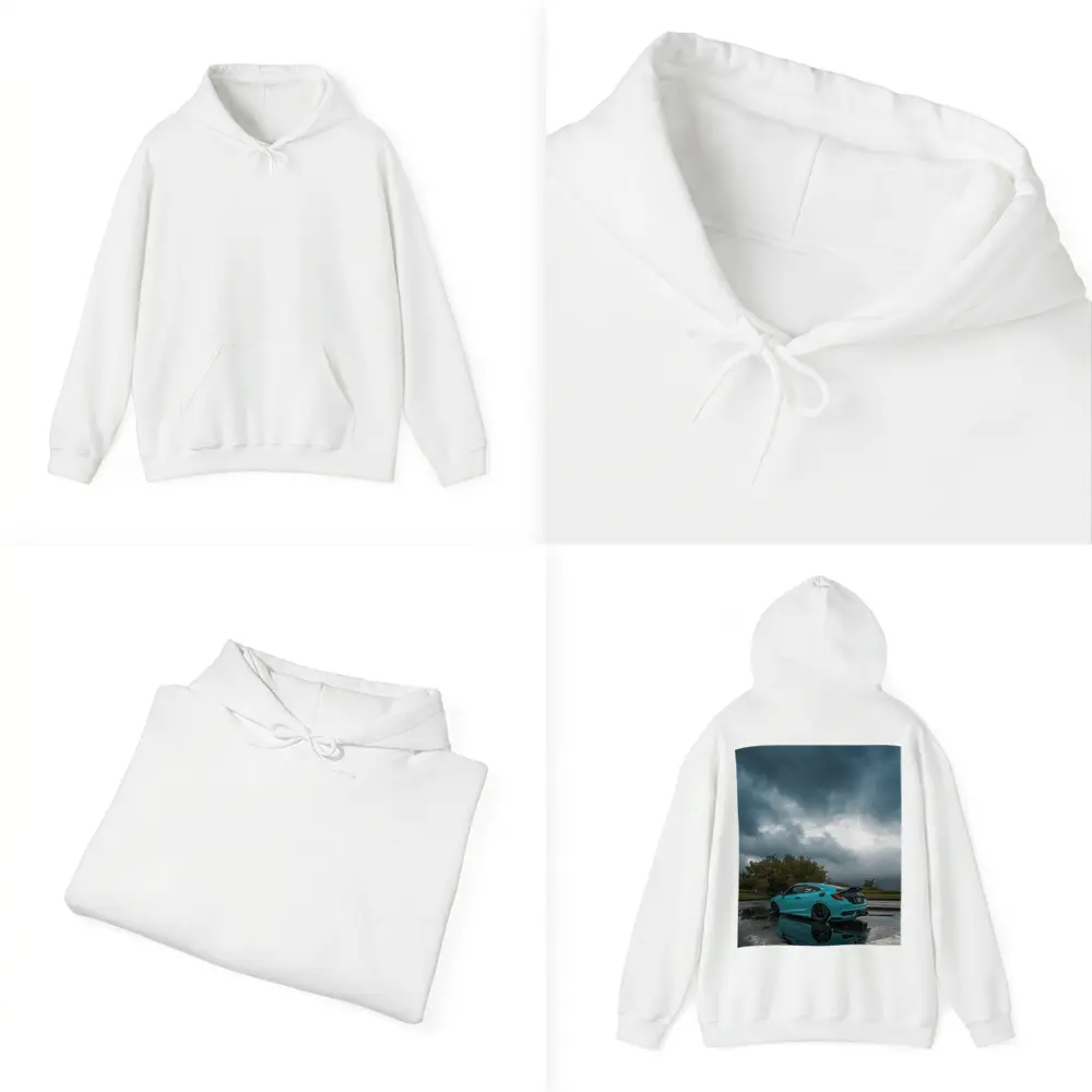 Honda Civic Coupe Teal Storm Clouds – Hoodies