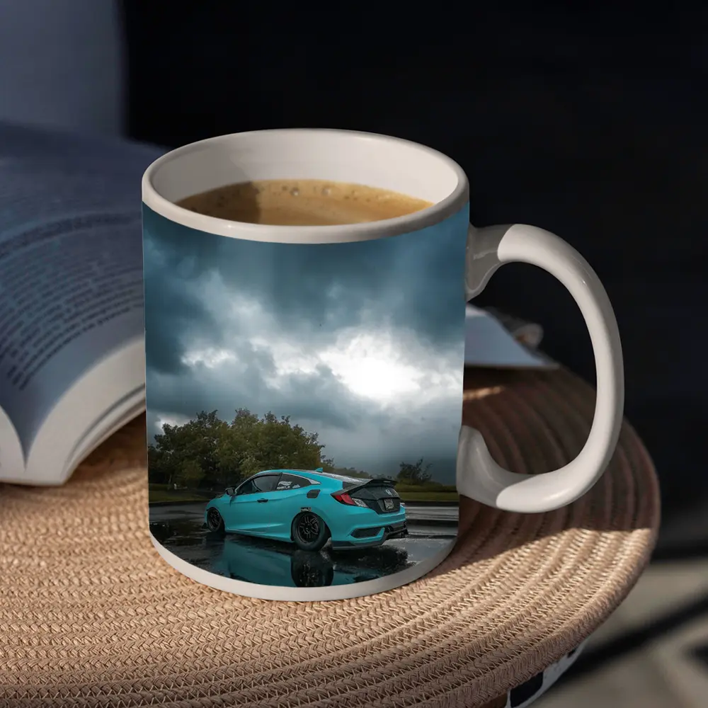 Honda Civic Coupe Teal Storm Clouds – Mugs