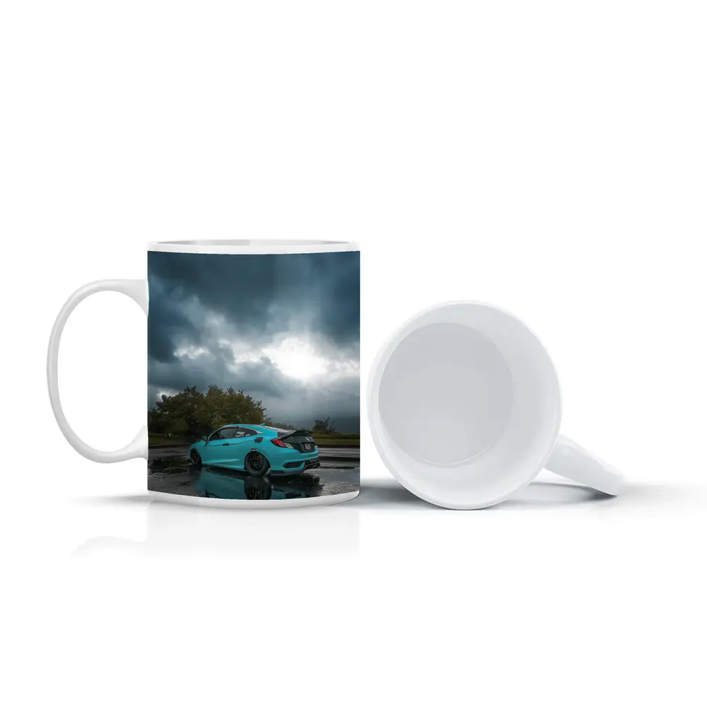 Honda Civic Coupe Teal Storm Clouds – Mugs