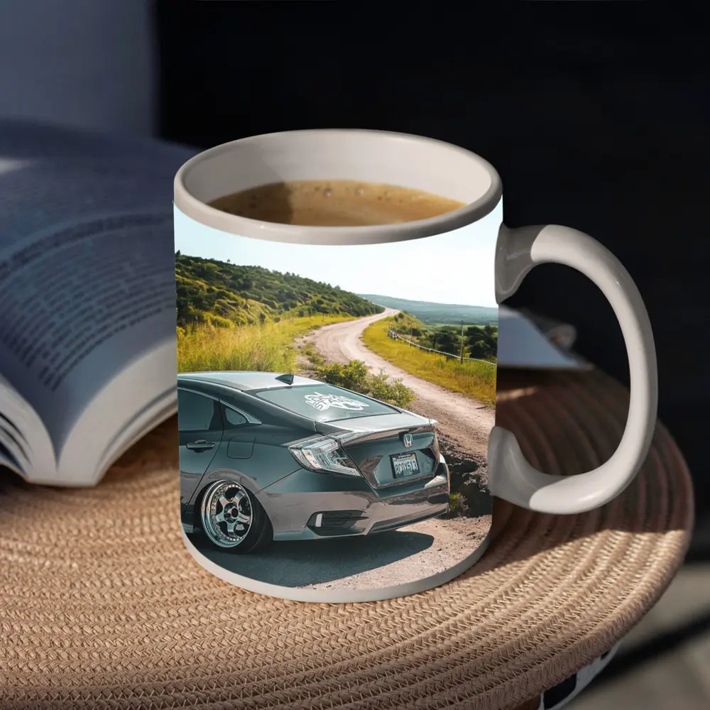 Honda Civic Slammed on Country Dirt Road – Mugs
