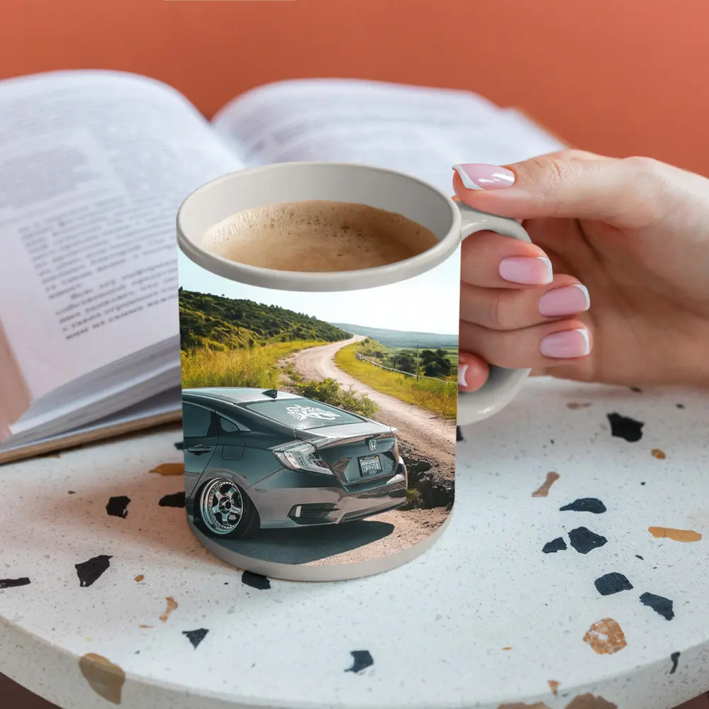 Honda Civic Slammed on Country Dirt Road – Mugs