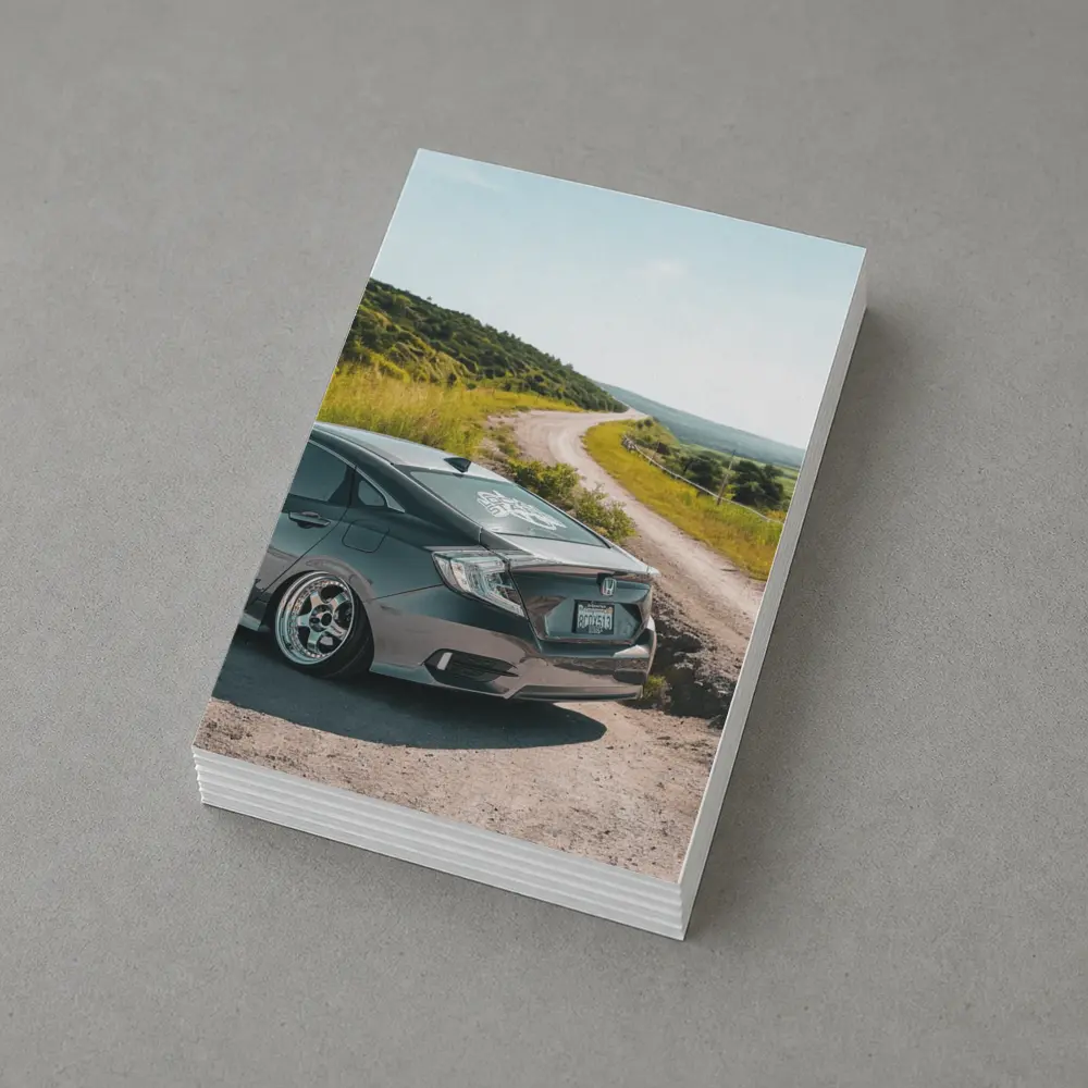 Honda Civic Slammed on Country Dirt Road – Postcards