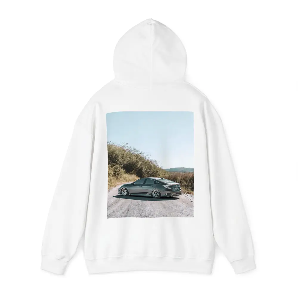 Honda Civic Stance Build On Gravel Road – Hoodies