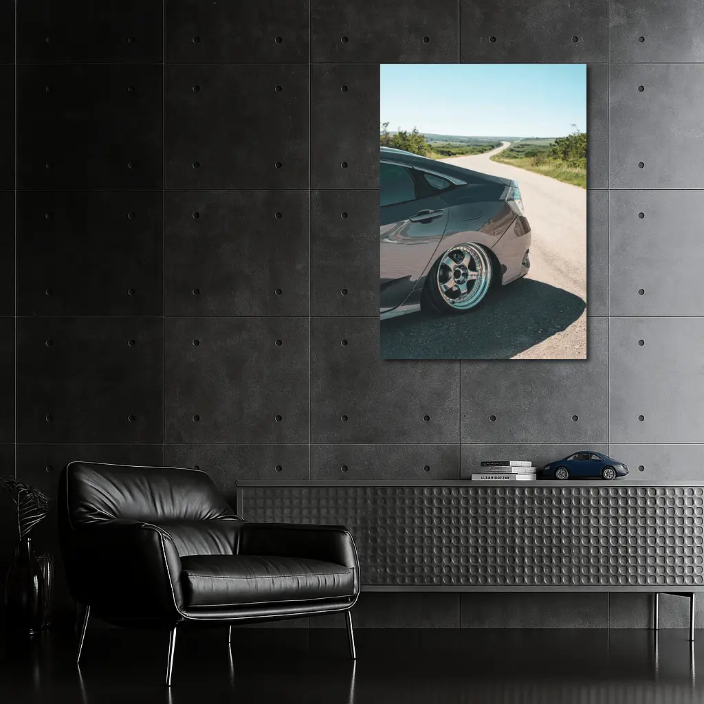 Honda Civic Stance Build Country Road – Wall Art
