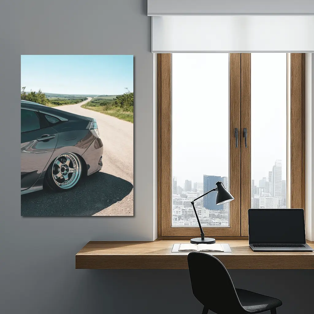 Honda Civic Stance Build Country Road – Wall Art