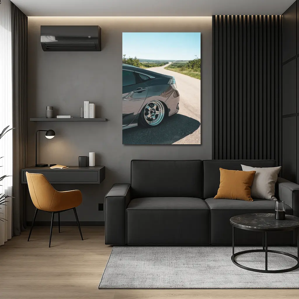 Honda Civic Stance Build Country Road – Wall Art