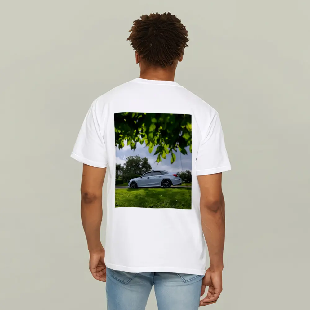 Honda Civic Silver Sedan Green Park Setting – T-Shirts