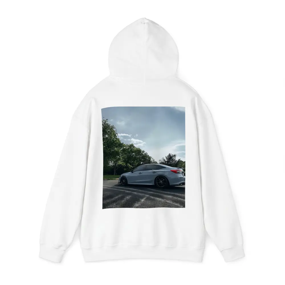 Honda Civic Sedan Parked Outdoors Gray Sky – Hoodies