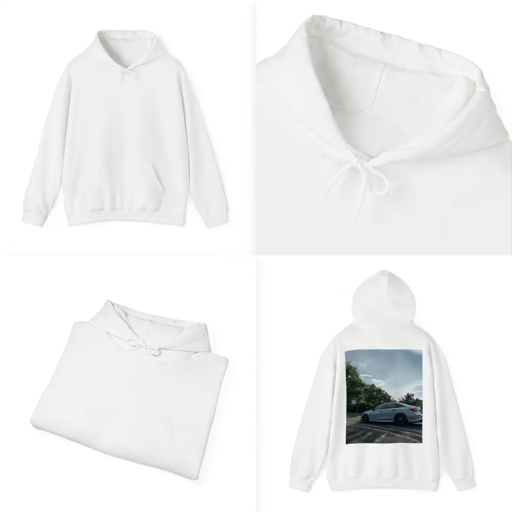 Honda Civic Sedan Parked Outdoors Gray Sky – Hoodies