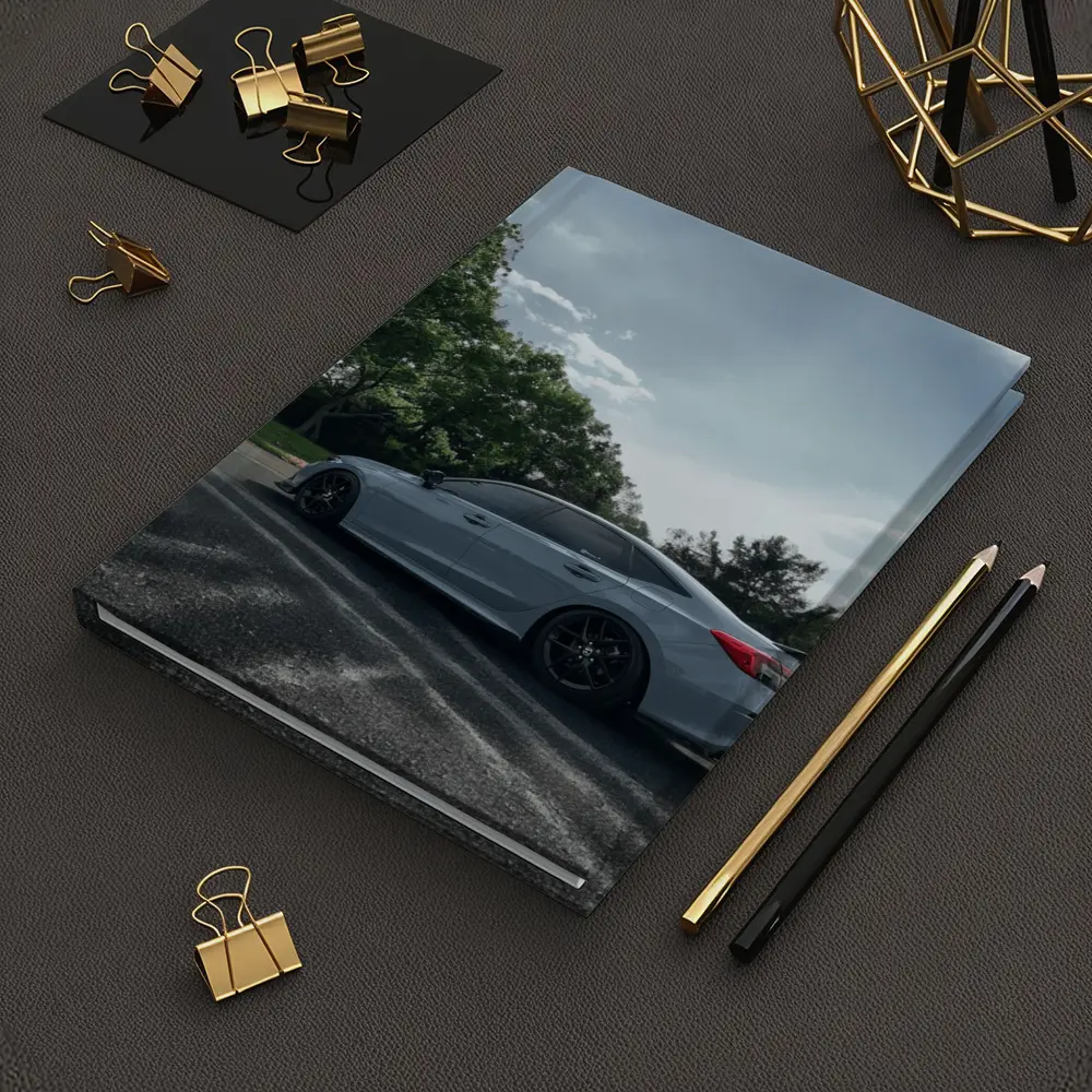 Honda Civic Sedan Parked Outdoors Gray Sky – Notebooks