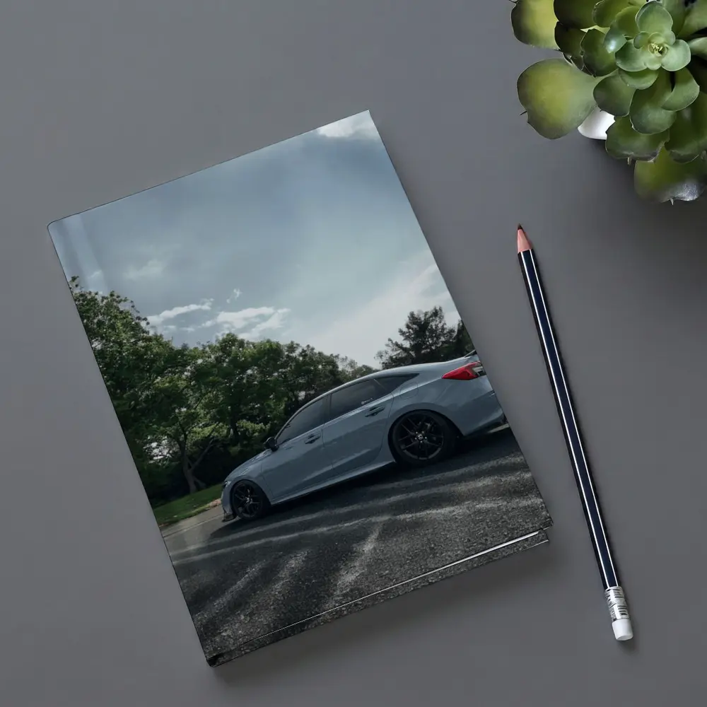 Honda Civic Sedan Parked Outdoors Gray Sky – Notebooks
