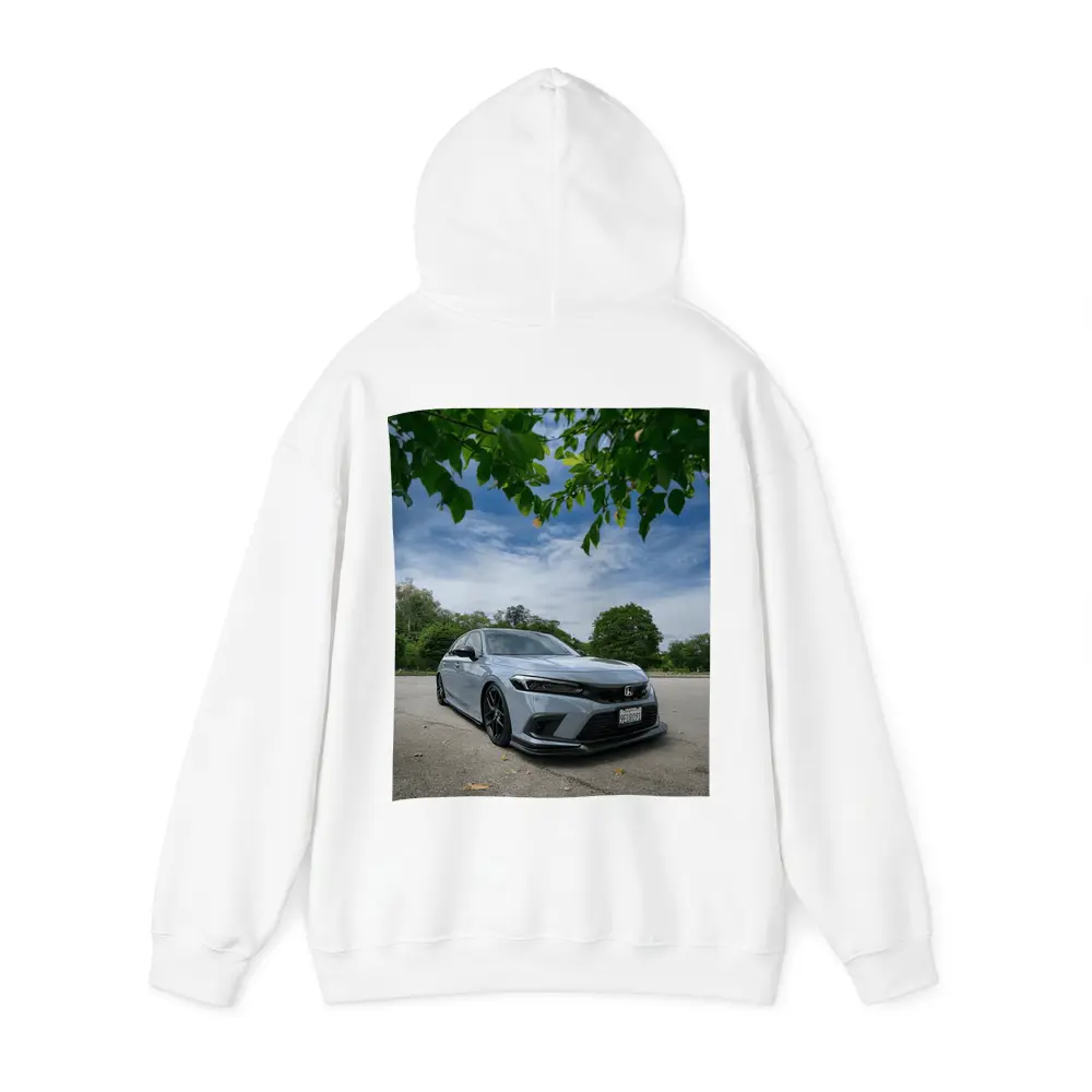 Honda Civic Hatchback Parked Under Green Trees – Hoodies