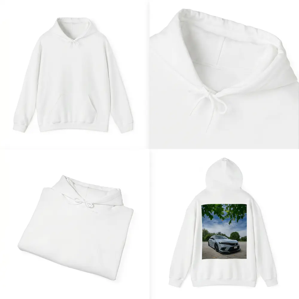 Honda Civic Hatchback Parked Under Green Trees – Hoodies